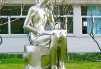 創意學生雕塑廠家 教育小品  戶外不銹鋼學生雕塑廠