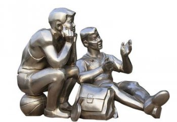 大型學生雕塑廠家 鍛造小品 創(chuàng)意不銹鋼學生雕塑制作