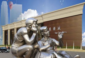 抽象學(xué)生雕塑廠家 校園教育小品  戶外不銹鋼學(xué)生雕塑定做