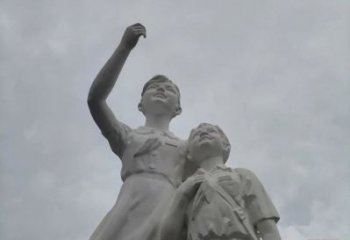 大型少先隊雕塑廠家 鍛造小品  校園不銹鋼少先隊雕塑定做