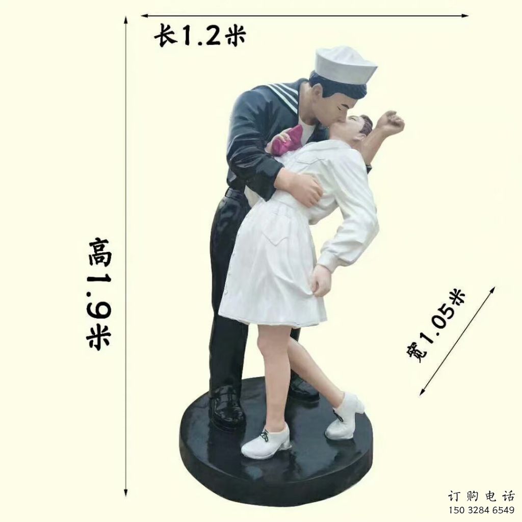 烤漆情侶雕塑廠家  公園小品  戶外愛情情侶雕塑廠