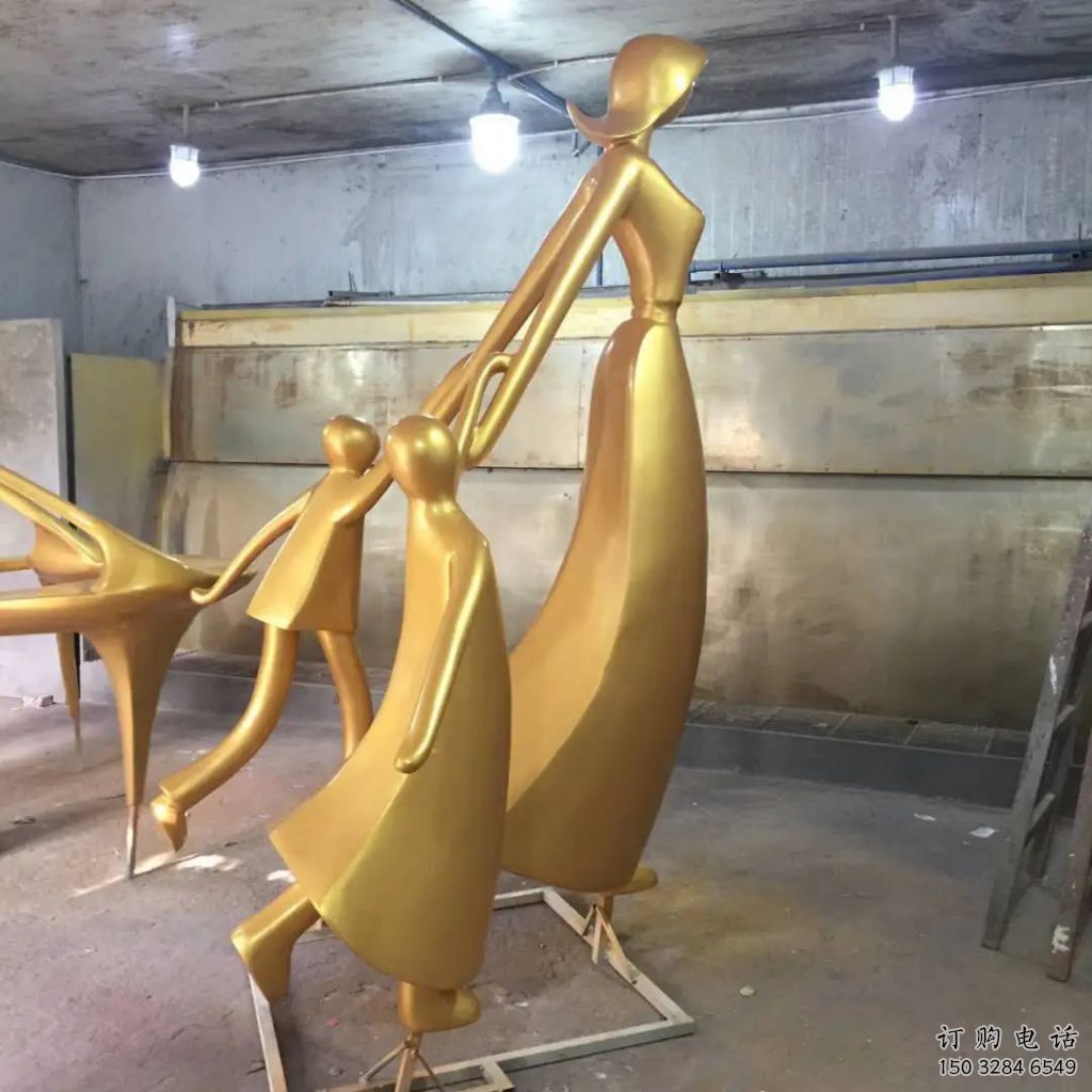 步行街母親雕塑廠家 游樂(lè)場(chǎng)小品 鑄造不銹鋼母親雕塑廠