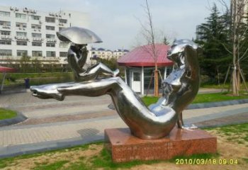 街頭母親雕塑廠家 大型別墅區擺件  鏡面不銹鋼母親雕塑廠