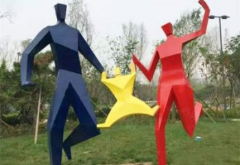 切面母親雕塑廠家 庭院擺件  幾何不銹鋼母親雕塑廠