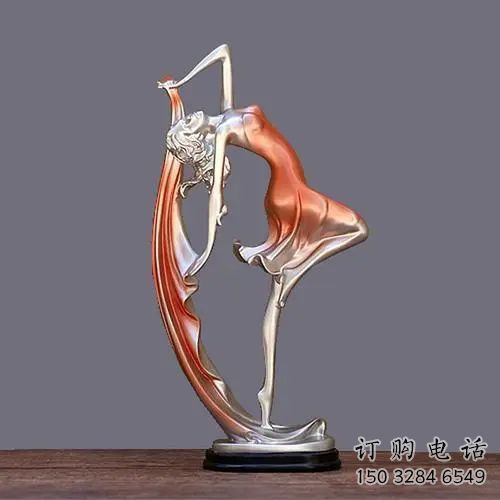 烤漆舞女雕塑廠家 體育小品  創意不銹鋼舞女雕塑廠