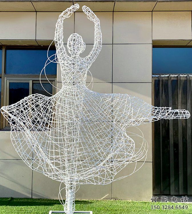 鏤空舞者雕塑廠家 園林小品  戶外不銹鋼舞者雕塑規格