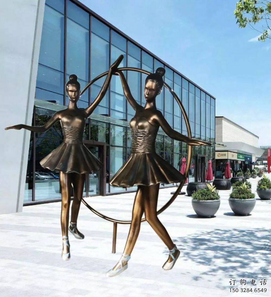 中式跳舞雕塑廠家   公園小品  現代廣場跳舞雕塑擺件