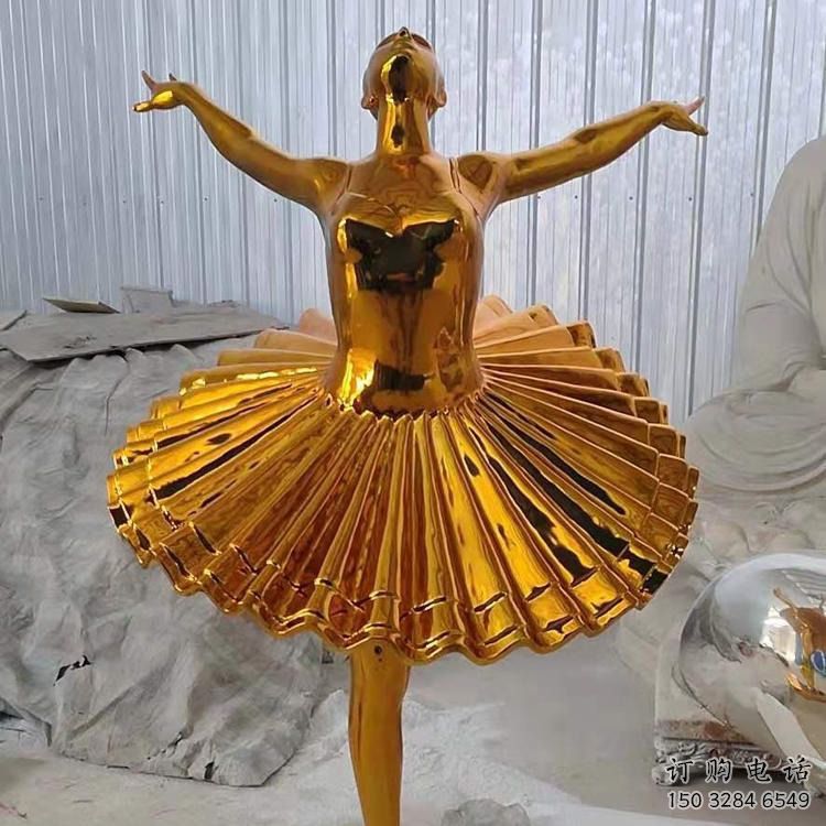 鍍金跳舞雕塑廠家 音樂擺件  戶外不銹鋼跳舞雕塑擺件
