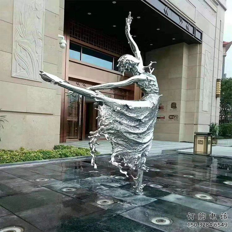 中式芭蕾舞雕塑廠家  現代小品 游樂場不銹鋼芭蕾舞雕塑擺件