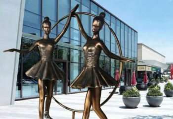 中式跳舞雕塑廠家   公園小品  現代廣場跳舞雕塑擺件