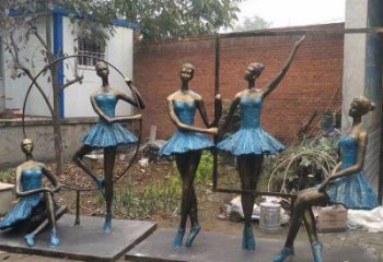 仿古芭蕾舞雕塑廠家 草地小品 房地產不銹鋼芭蕾舞雕塑擺件