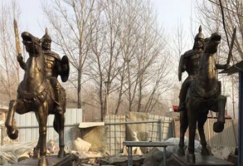 抽象騎士雕塑廠家  公園創意小品  戶外騎士雕塑生產