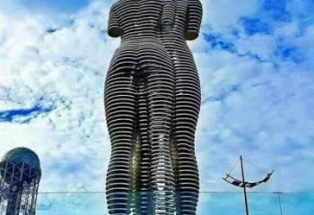 異形戀人雕塑廠家 現代公園小品  抽象不銹鋼戀人雕塑廠