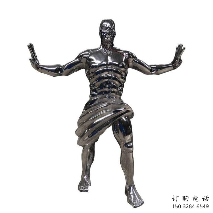 現(xiàn)代男子雕塑廠家 大型別墅區(qū)擺件  戶外不銹鋼男子雕塑制作