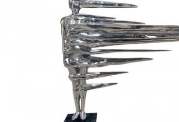 現(xiàn)代男人雕塑廠(chǎng)家 大型別墅區(qū)擺件 抽象不銹鋼男人雕塑生產(chǎn)