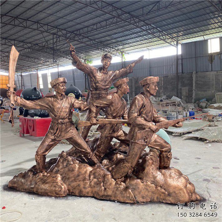 仿古戰(zhàn)士雕塑廠家 草地小品 房地產戰(zhàn)士雕塑廠