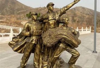 彩繪戰(zhàn)士雕塑廠家  廣場小品擺件 街頭戰(zhàn)士雕塑廠