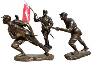 廣場戰(zhàn)士雕塑廠家 黨建小品  戶外戰(zhàn)士雕塑廠