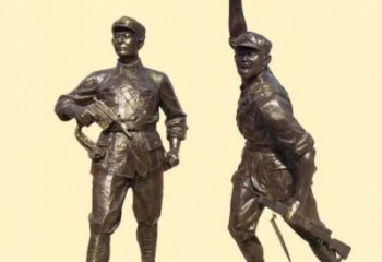 仿古士兵雕塑廠家 草地小品  大型士兵雕塑生產(chǎn)