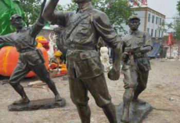 抽象士兵雕塑廠家  創(chuàng)意小品  噴漆士兵雕塑廠