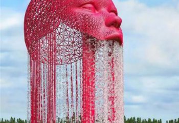 公園大頭入雕塑廠(chǎng)家  戶(hù)外擺件  創(chuàng)意不銹鋼大頭入雕塑廠(chǎng)