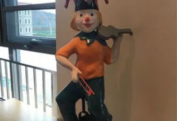 噴漆小丑雕塑廠家 中式小品 廣場小丑雕塑廠
