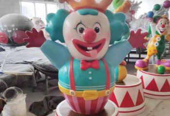 幼兒園小丑雕塑廠家 創意擺件  烤漆小丑雕塑廠
