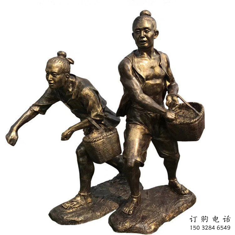 大型農民雕塑廠家  仿古公園小品  戶外農民雕塑廠