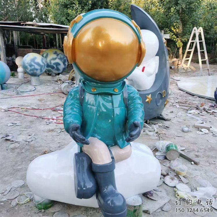 街頭太空人雕塑廠家 大型擺件  戶外太空人雕塑價格