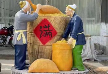 彩繪農民雕塑廠家  公園擺件 街頭農民雕塑廠