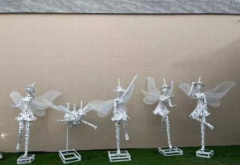 大型花仙子雕塑廠家 鍛造小品 創(chuàng)意不銹鋼花仙子雕塑報價