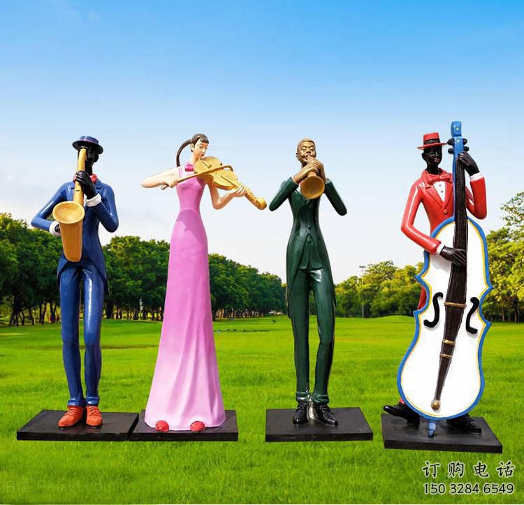 大型樂隊雕塑廠家  創意小品  戶外樂隊雕塑制作