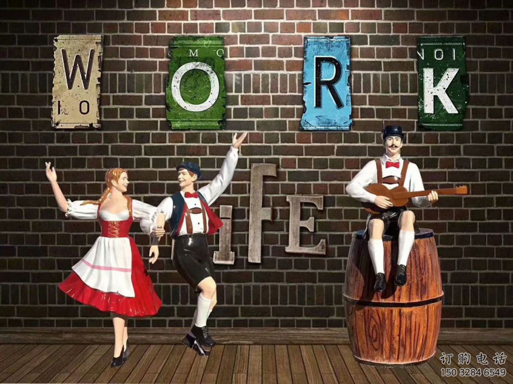 歐式樂隊雕塑廠家 抽象擺件  酒店樂隊雕塑廠