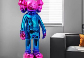 電鍍外星人雕塑廠家  園林擺件  戶外外星人雕塑制作