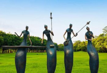 抽象樂隊(duì)雕塑廠家  幾何公園小品  戶外樂隊(duì)雕塑制作