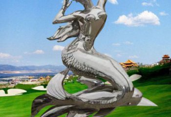 游樂場美人魚雕塑廠家 現代擺件 鏡面不銹鋼美人魚雕塑廠