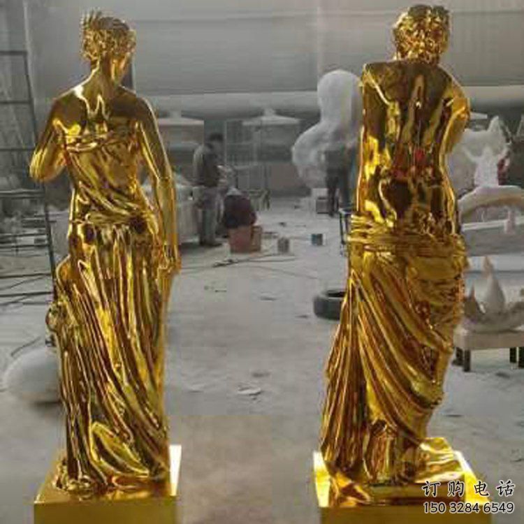 歐式維納斯雕塑廠家 抽象擺件  創意不銹鋼維納斯雕塑廠