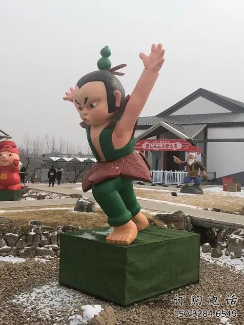 仿古葫蘆娃雕塑廠家 草地小品 房地產(chǎn)葫蘆娃雕塑廠