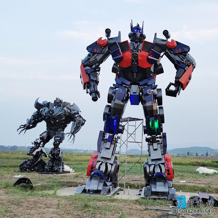 現(xiàn)代機(jī)器人雕塑廠家 大型別墅區(qū)擺件  抽象機(jī)器人雕塑廠