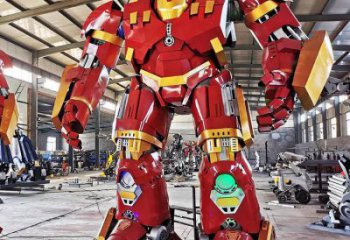 噴漆機器人雕塑廠家 中式小品  創意機器人雕塑廠