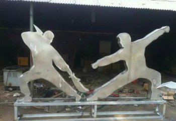 剪紙運(yùn)動員雕塑廠家 切面擺件  幾何不銹鋼運(yùn)動員雕塑廠