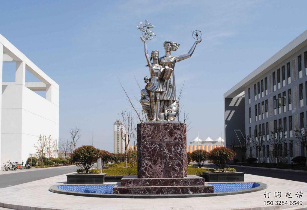 鍛造校園人物雕塑廠家 公園小品 戶外校園人物雕塑擺件