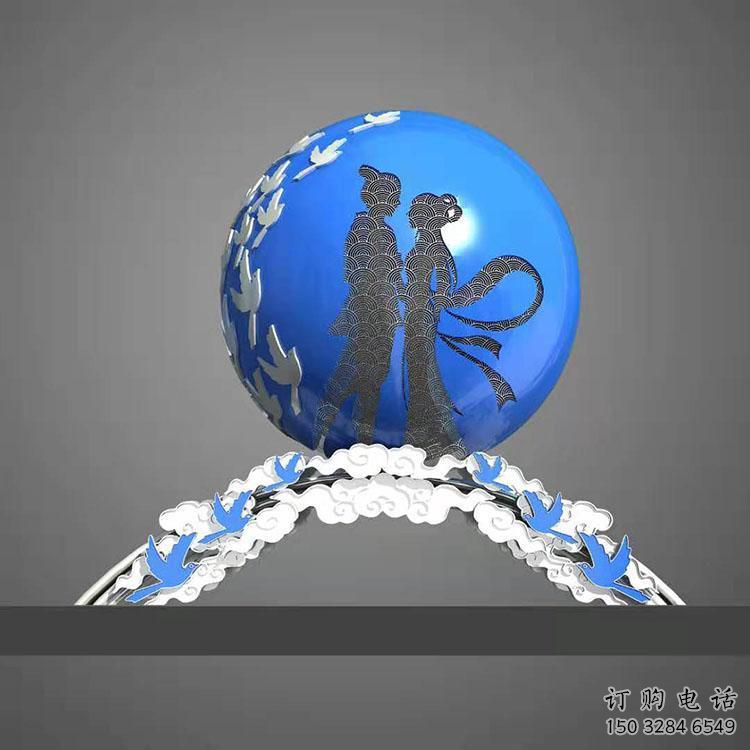 廣場牛郎織女雕塑廠家 創意小品 現代牛郎織女雕塑廠