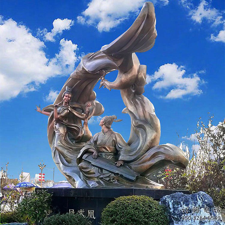 廣場嫦娥奔月雕塑廠家 公園小品  戶外嫦娥奔月雕塑廠