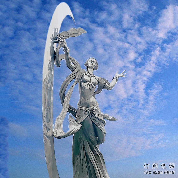 鍛造嫦娥奔月雕塑廠家 創(chuàng)意小品 戶外嫦娥奔月雕塑加工廠