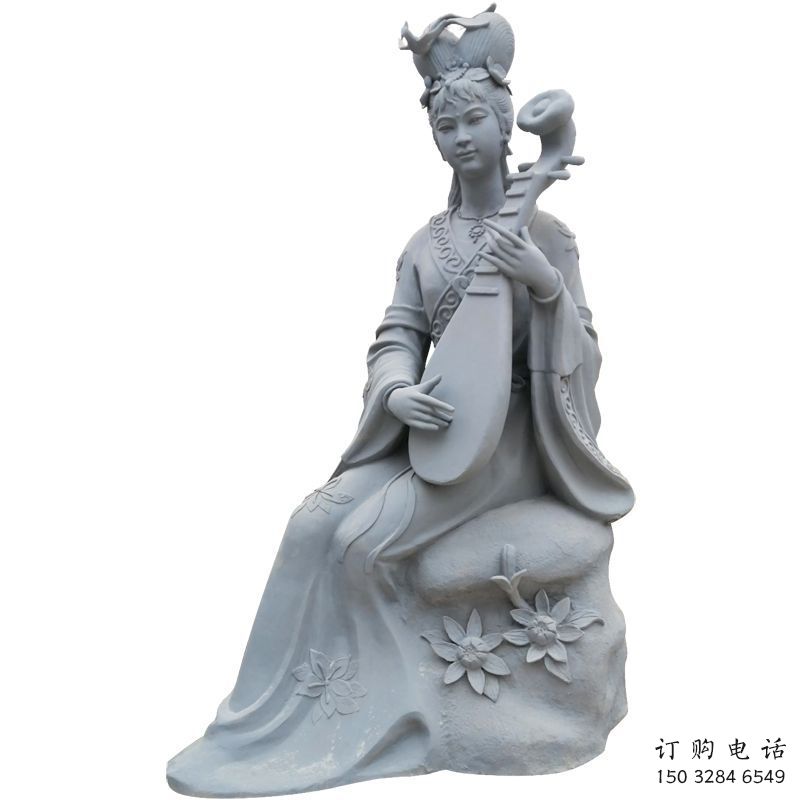 噴漆天女散花雕塑廠家 中式小品 草地天女散花雕塑廠