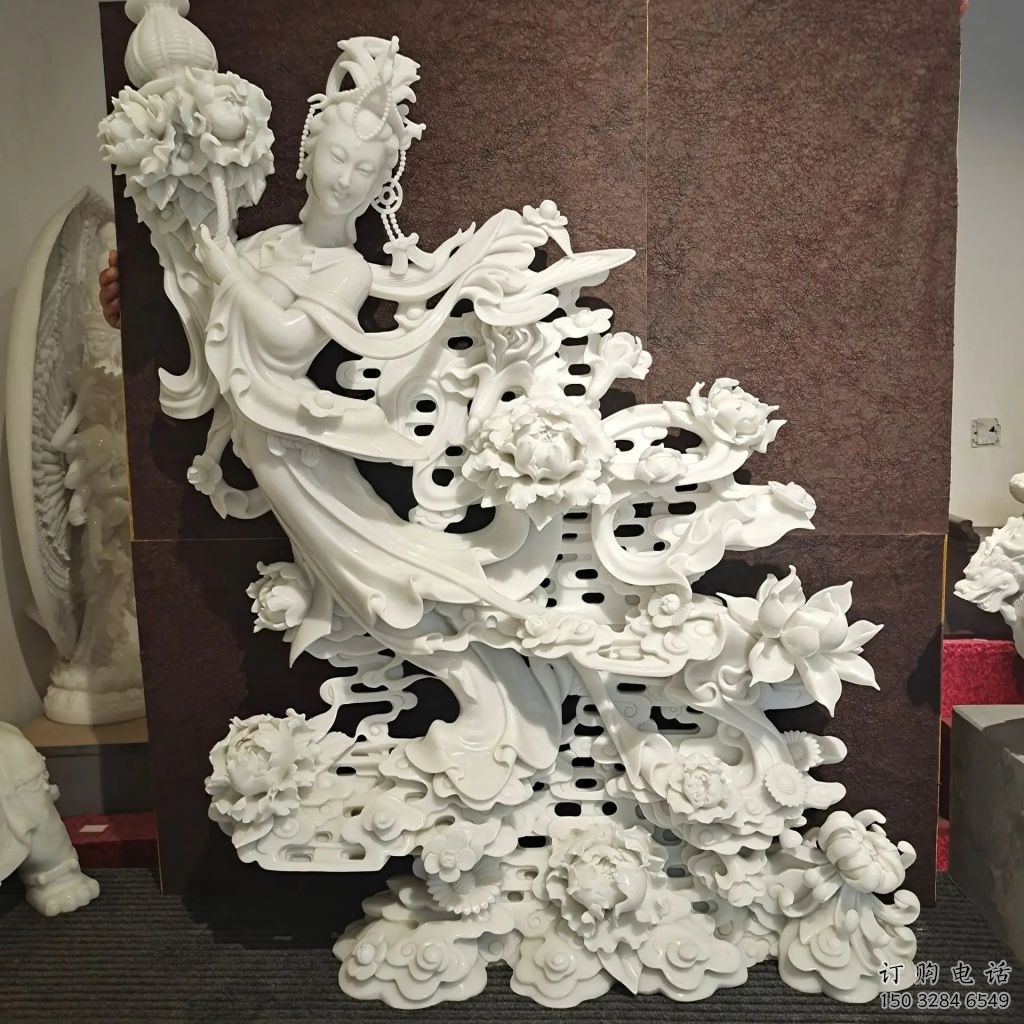 大型天女散花雕塑廠家  創意小品 庭院天女散花雕塑廠