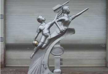 現代校園人物雕塑廠家 大型騰飛擺件 戶外校園人物雕塑廠