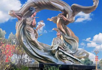 現(xiàn)代嫦娥奔月雕塑廠(chǎng)家 大型擺件  街頭嫦娥奔月雕塑定做