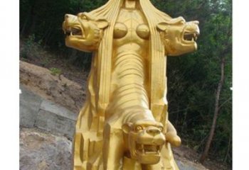 彩繪女媧補(bǔ)天雕塑廠家 公園擺件 街頭女媧補(bǔ)天雕塑廠